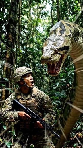 Terrifying Jungle Attack 😱 Giant Python Strikes Army Soldier!”