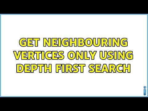 Get neighbouring vertices only using depth first search