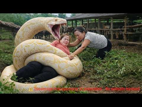 TIMELAPSE: 72 Hours 😱 Brave Hunter Rescues Girl from Giant Aggressive Python! 🐍