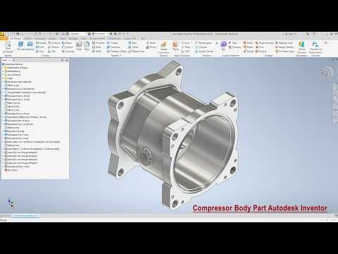 Compressor Body Part Design |Autodesk Inventor 2024 Tutorial (Step-by-Step CAD Modelling) #caddesign