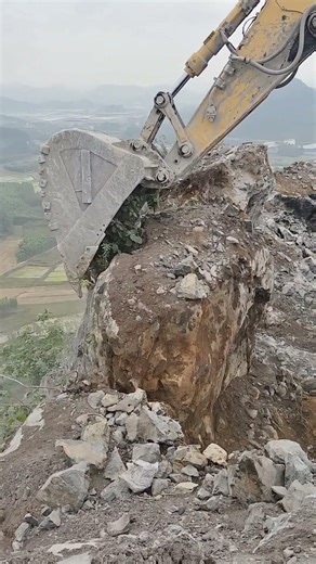 Safe Rockfall Prevention On A Mountain Construction Site