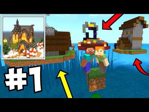 Block building craft world Ocean One Block Multiplayer Survival #1 - Village Houses & Portal Island
