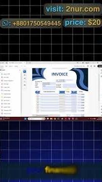Fillable PDF Invoice Template Design 12 | Automatic Calculations | Professional Invoice #fillablepdf