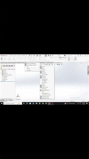 “How can I open or enable a command in the tab if it is not showing in SolidWorks?”
