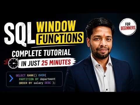 Master SQL Window Functions Fast ⚡ Complete Guide with Examples | RANK, DENSE_RANK, ROW_NUMBER