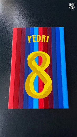 Pedri's name and number become art in our new kit 8️⃣🎨 @alexchipi11