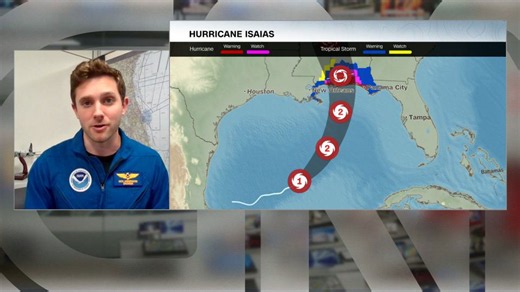 Hurricane hunter on what NOAA found when it flew into Isaias