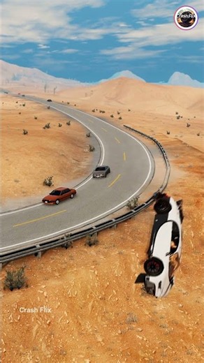 Realistic Highway Car Crashes🚗💥 #realisticcarcrashes #carcrashes #beamngdrive