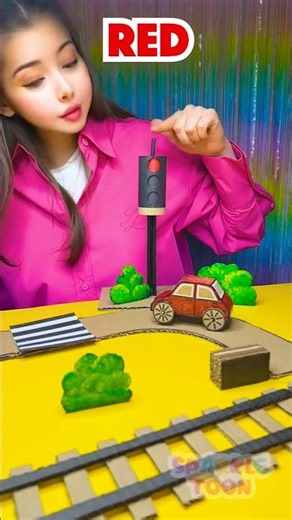 🚦 Learn Road Safety with a Fun Cardboard Traffic Game! #Lesson #Kids