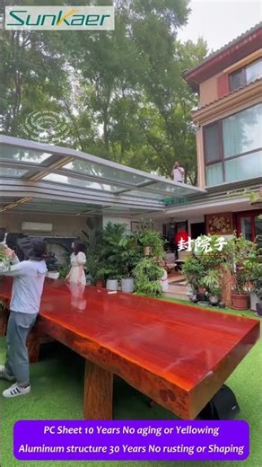 From Blueprint to Reality: See a Sunkaer Telescopic Sunroom in Action 🏗️✨ #home #sunroom