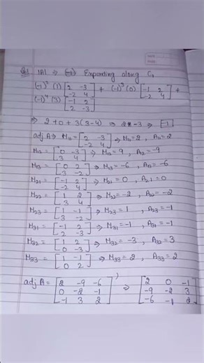4.4 Hand Written Solutions ✍️ Class 12th Maths Determinants