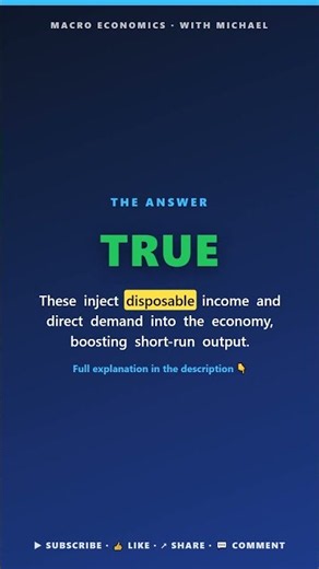 Fiscal Policy & Debt — Fiscal Policy Basics: True, False or Uncertain? #Shorts