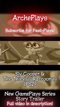New GamePlays Series Story Trailer ⚡📄✏️🎮 Sly Cooper & The Thievius Raccoonus (PS2) #fastplays