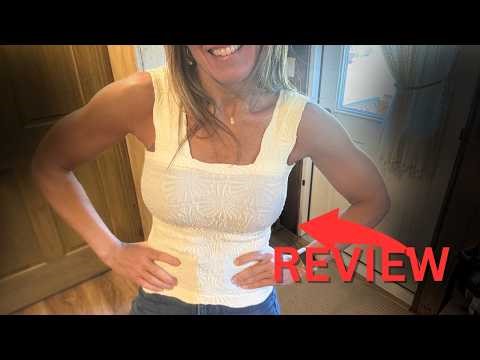 REVIEW of this Crop Tank Top with Flower Embroidery. Perfect for outings!