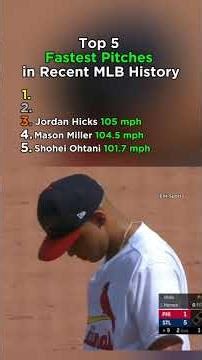 Top 5 Fastest Pitches in Recent MLB History ⚾🔥 #mlb #baseball #ranking #shorts