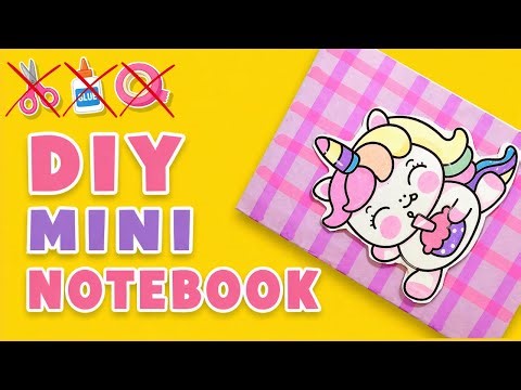 DIY Mini Notebook 📔 ❌ GLUE ❌ SCISSOR ❌ TAPE