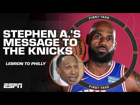 Stephen A. responds to LeBron James wanting to become a New York Knick 👀 | First Take