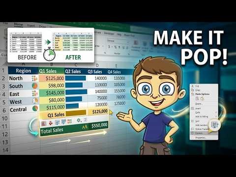 Excel Right-Click Formatting | Make Spreadsheets Pop!