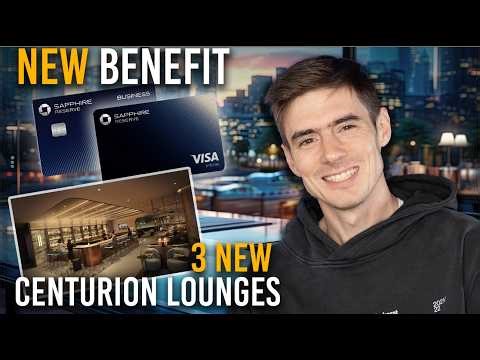 New Sapphire Reserve BENEFIT + 3 NEW Amex Lounges
