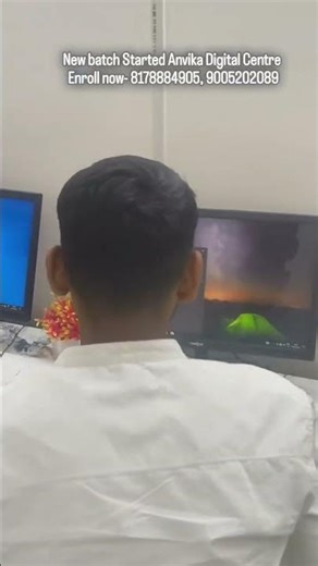 “From Beginners to Pros | Students Practicing at Anvika Digital Centre” #computereducation #digital