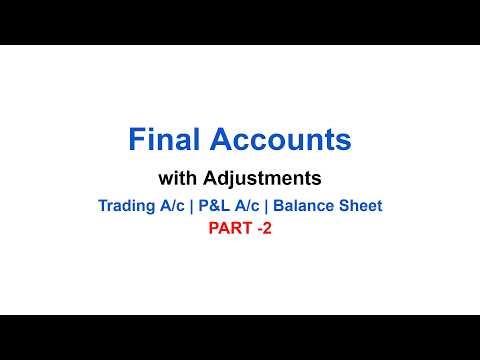 Final Accounts Part 2 (With Adjustments) | Trading, P&L & Balance Sheet