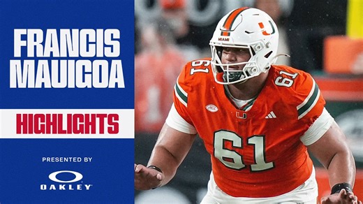 HIGHLIGHTS: Miami OL Francis Mauigoa | Giants Draft Francis Mauigoa