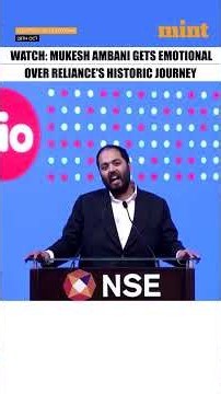 Watch: #MukeshAmbani Gets Emotional As #AnantAmbani Recalls #Reliance's Historic Journey | #Shorts
