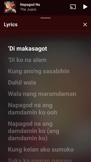 Napagod Na by The Juans #tiktok #ytmusic #opm #sadsong #lyrics