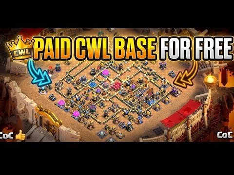 PAID CWL BASE FOR FREE | TOP 10 CWL BASE FOR TH18 | @ClashOfClans 