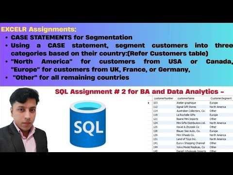 ExcelR Assignment Solution for BA and Data Analytics. Assignment 2 in SQL, CASE STATEMENTS Segment