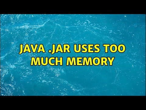 Java .jar uses too much memory (3 Solutions!!)