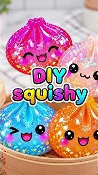 Diy viral glitter dumpling squishy at home butter slime squishy #tiktok #squishy #craft #art #viral