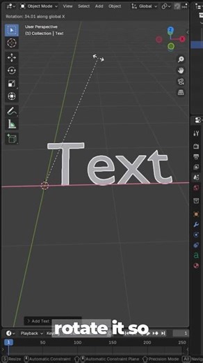 How to Add Text in Blender (Beginner Tutorial) #blendertips #blendershorts #3Dtips