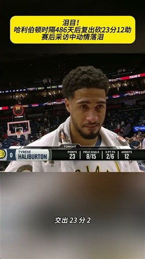 Tearful eyes! Halliburton came back after 486 days and scored 23 points and 12 a