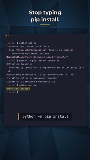 Stop typing pip install. Use python -m pip #python