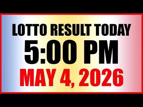 Lotto Result Today 5pm Draw May 4, 2026 Swertres EZ2 PCSO