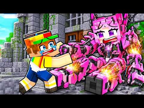 I SAVED the TRANSFORMER GIRL in Minecraft!