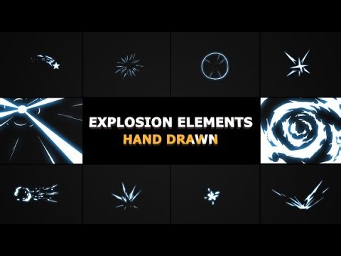 Hand Drawn Explosion Elements And Transitions