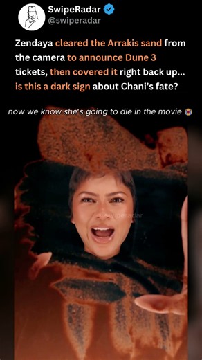 Zendaya COVERS The CAMERA With Arrakis Sand To Sell Dune 3 Tickets! 😭🏜️ #dune3