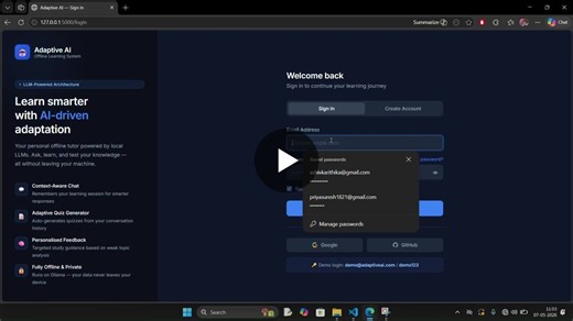 Adaptive Offline AI Learning System using LLM Architecture | Rithika Murugan posted on the topic | LinkedIn