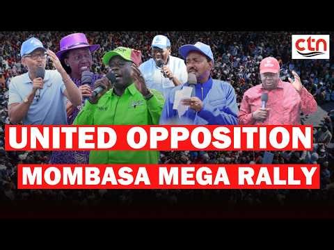 Gachagua, Matiang’i, Mohammed Ali (Jicho Pevu) & Kalonzo Lead Mega Opposition Rally in Mombasa