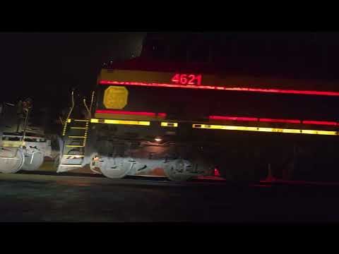 KCS Mixed Freight Hughes Springs, TX December 22, 2025 10:18PM FEATURING A CPKC TRACK EVALUATION CAR