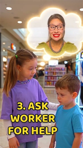 🛍️🚨 Lost Child? What Should You Do? Important Safety Tips! #kids #shorts