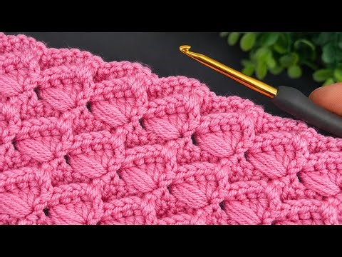 WOW! Super Easy 3D Tunisian Crochet Baby Blanket Pattern 🔥 Perfect for Beginners