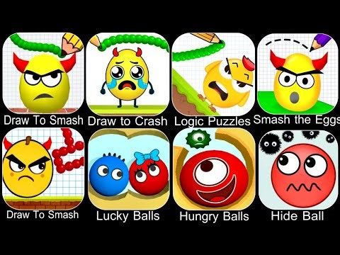 Draw to Smash Gameplay,Draw To Smash,Hide Ball,Logic Puzzles,Draw to Crash,Smash the Eggs,Android