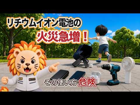 リチウムイオン電池火災防火啓発動画（使用時編）