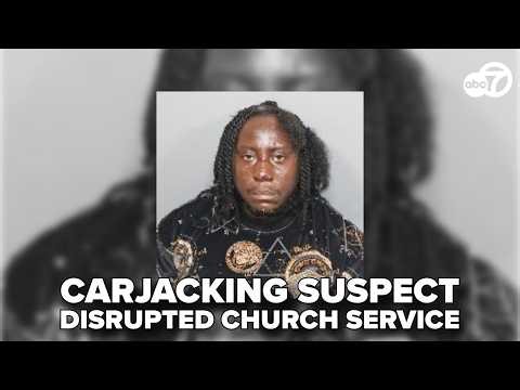 Man accused of Maryland carjacking caught on camera disrupting a church service