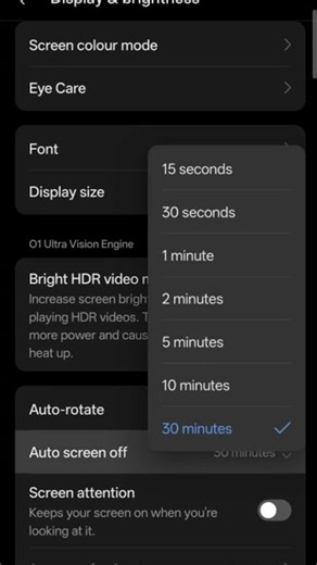 How to Increase Auto Screen Off Time on Android | Screen Timeout Setting 🔥 #techshorts #androidtips