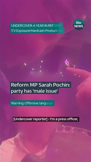 Reform MP Sarah Pochin: party has 'male issue'