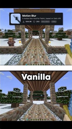 Minecraft Motion Blur MOD for PVP #shorts